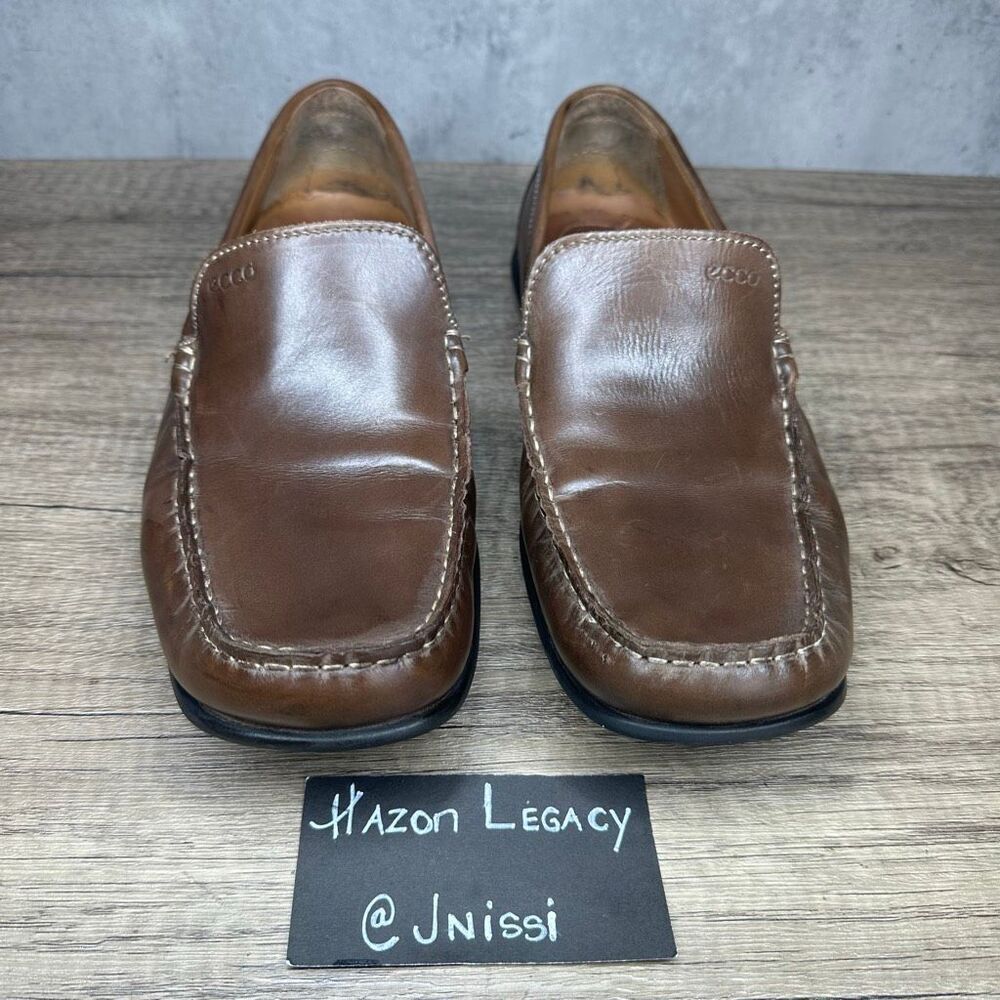 Ecco~Men's~Brown Leather Classic Moc 2.0 Driving Loafers~Size 44/10-10.5 US - Picture 3 of 8